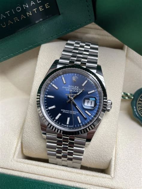 rolex datejust blue dial price|rolex 126234 price.